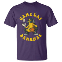 Cute Bananas Graphic T Shirt Game Day Cool Catcher Baseball Lover