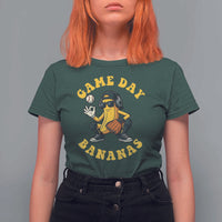 Cute Bananas Graphic T Shirt For Women Game Day Cool Catcher Baseball Lover