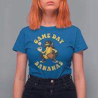 Cute Bananas Graphic T Shirt For Women Game Day Cool Catcher Baseball Lover