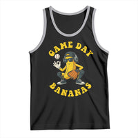 Cute Bananas Graphic Tank Top Game Day Cool Catcher Baseball Lover