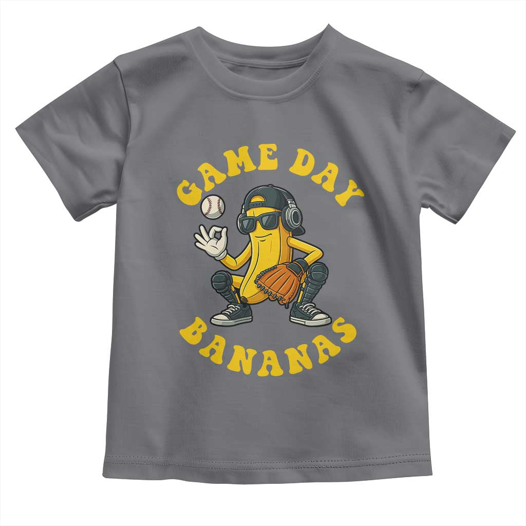 Cute Bananas Graphic Toddler T Shirt Game Day Cool Catcher Baseball Lover