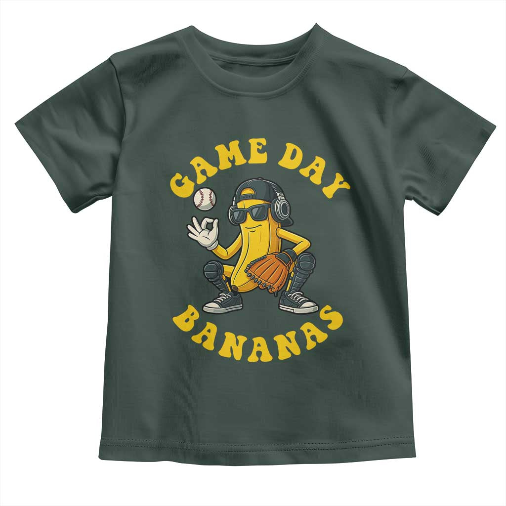 Cute Bananas Graphic Toddler T Shirt Game Day Cool Catcher Baseball Lover