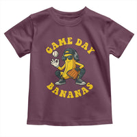 Cute Bananas Graphic Toddler T Shirt Game Day Cool Catcher Baseball Lover