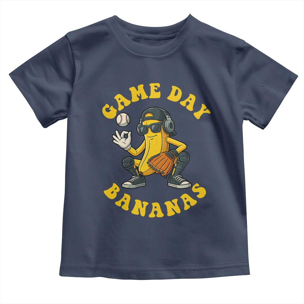 Cute Bananas Graphic Toddler T Shirt Game Day Cool Catcher Baseball Lover