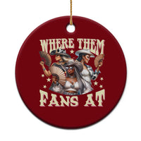 Melanin Cowgirls Ceramic Ornament Where Them Fans At Country Life Women Girls - Wonder Print Shop