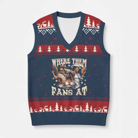 Melanin Cowgirls V-Neck Knit Sweater Vest Where Them Fans At Country Life Women Girls - Wonder Print Shop