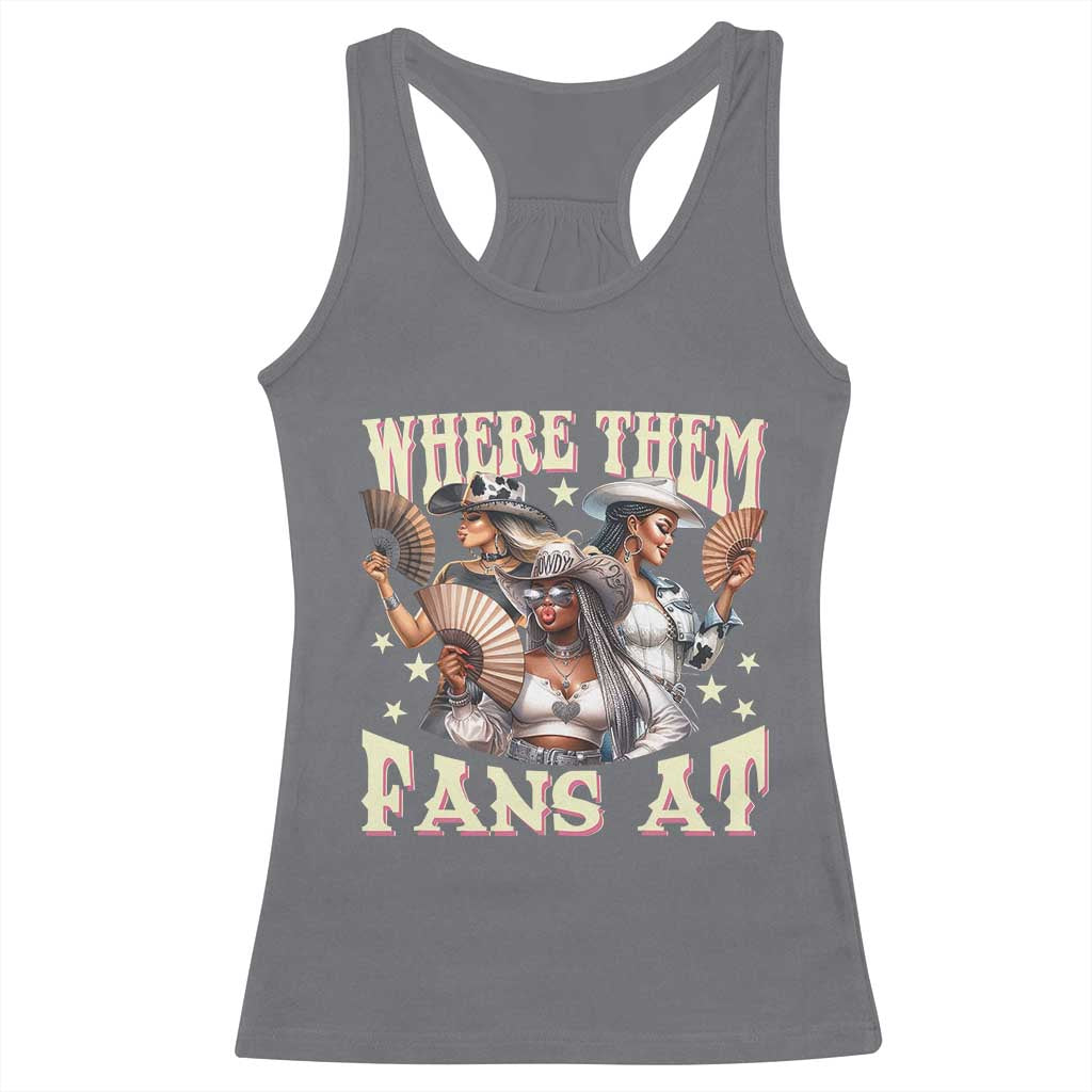 Melanin Cowgirls Racerback Tank Top Where Them Fans At Country Life Women Girls
