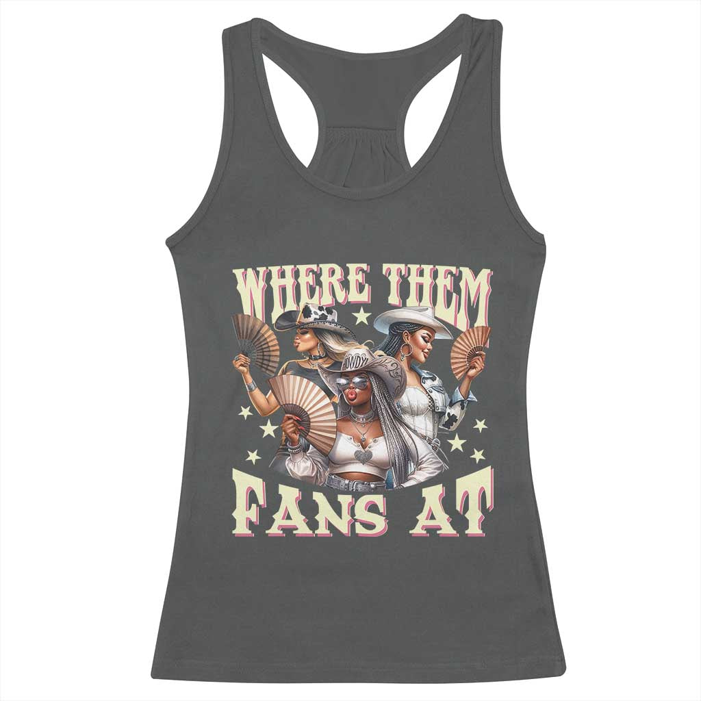 Melanin Cowgirls Racerback Tank Top Where Them Fans At Country Life Women Girls
