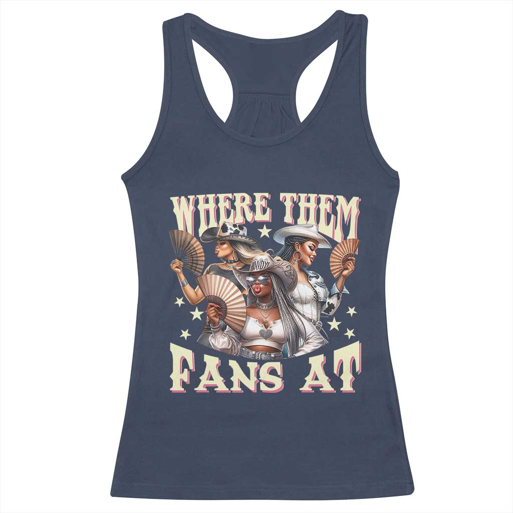Melanin Cowgirls Racerback Tank Top Where Them Fans At Country Life Women Girls