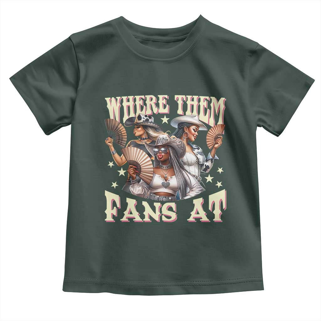 Melanin Cowgirls Toddler T Shirt Where Them Fans At Country Life Women Girls