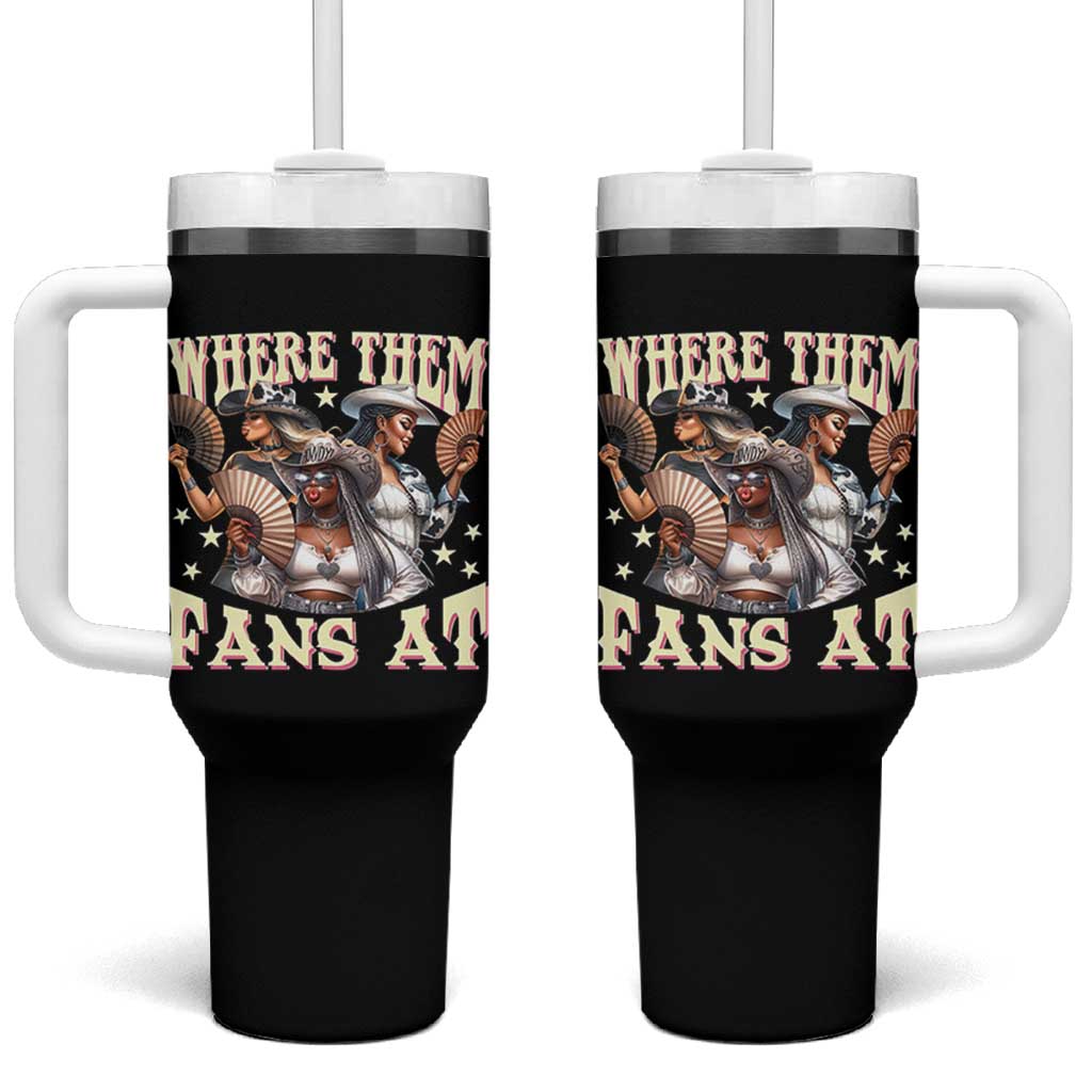 Melanin Cowgirls Tumbler With Handle Where Them Fans At Country Life Women Girls