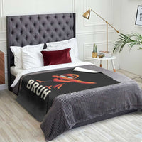 Funny Dabbing Oriole Bird Bruh Throw Blanket Cool Game Day Sports Fan