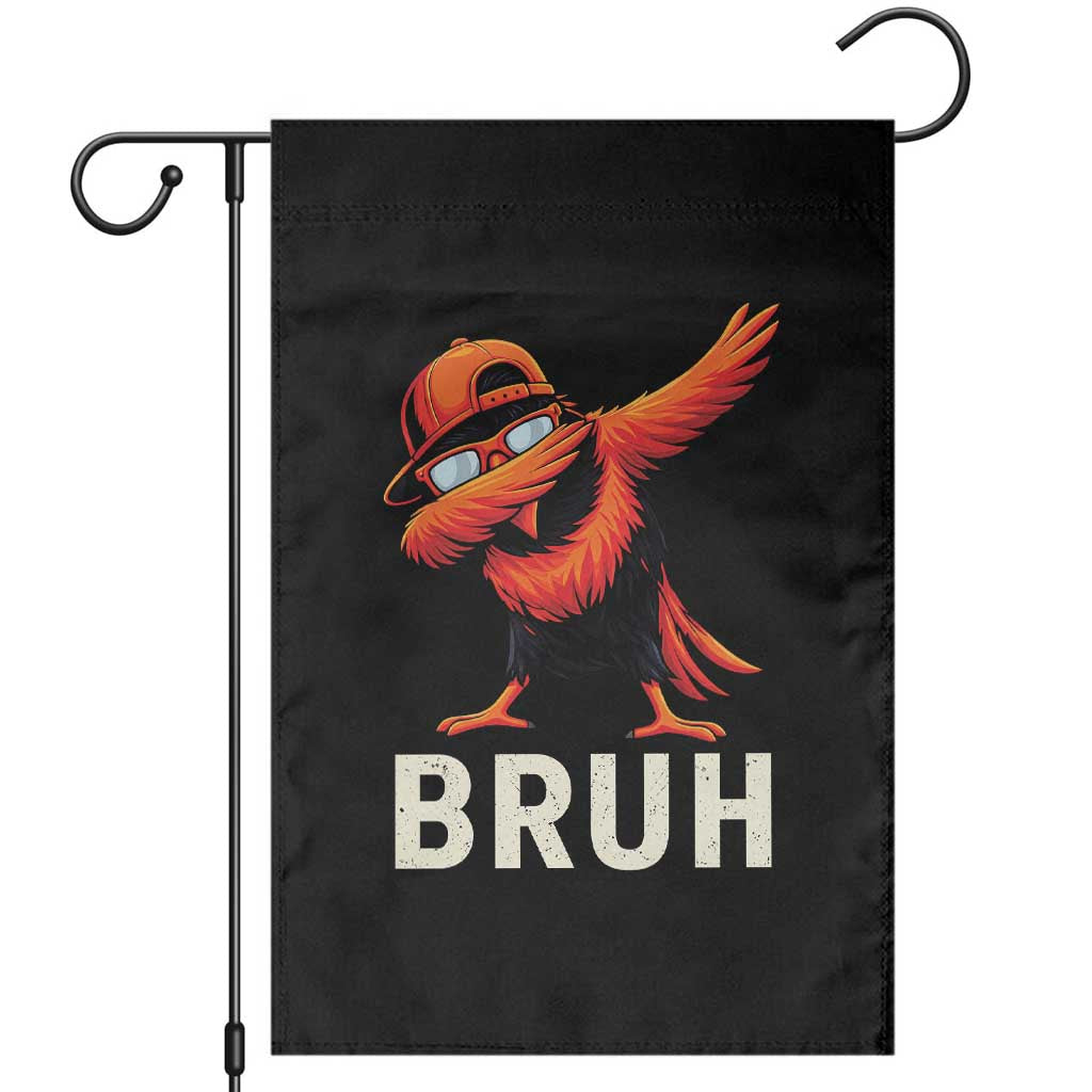 Funny Dabbing Oriole Bird Bruh Garden Flag Cool Game Day Sports Fan