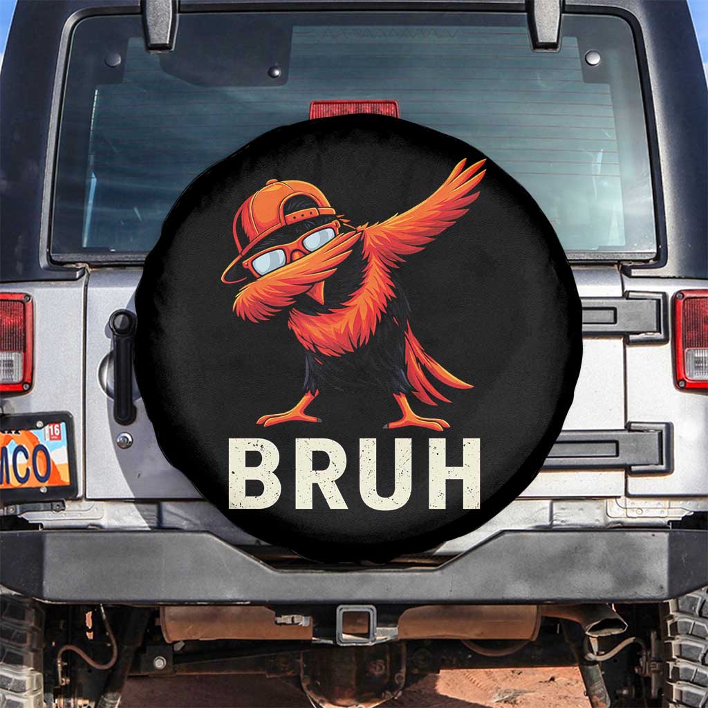 Funny Dabbing Oriole Bird Bruh Spare Tire Cover Cool Game Day Sports Fan