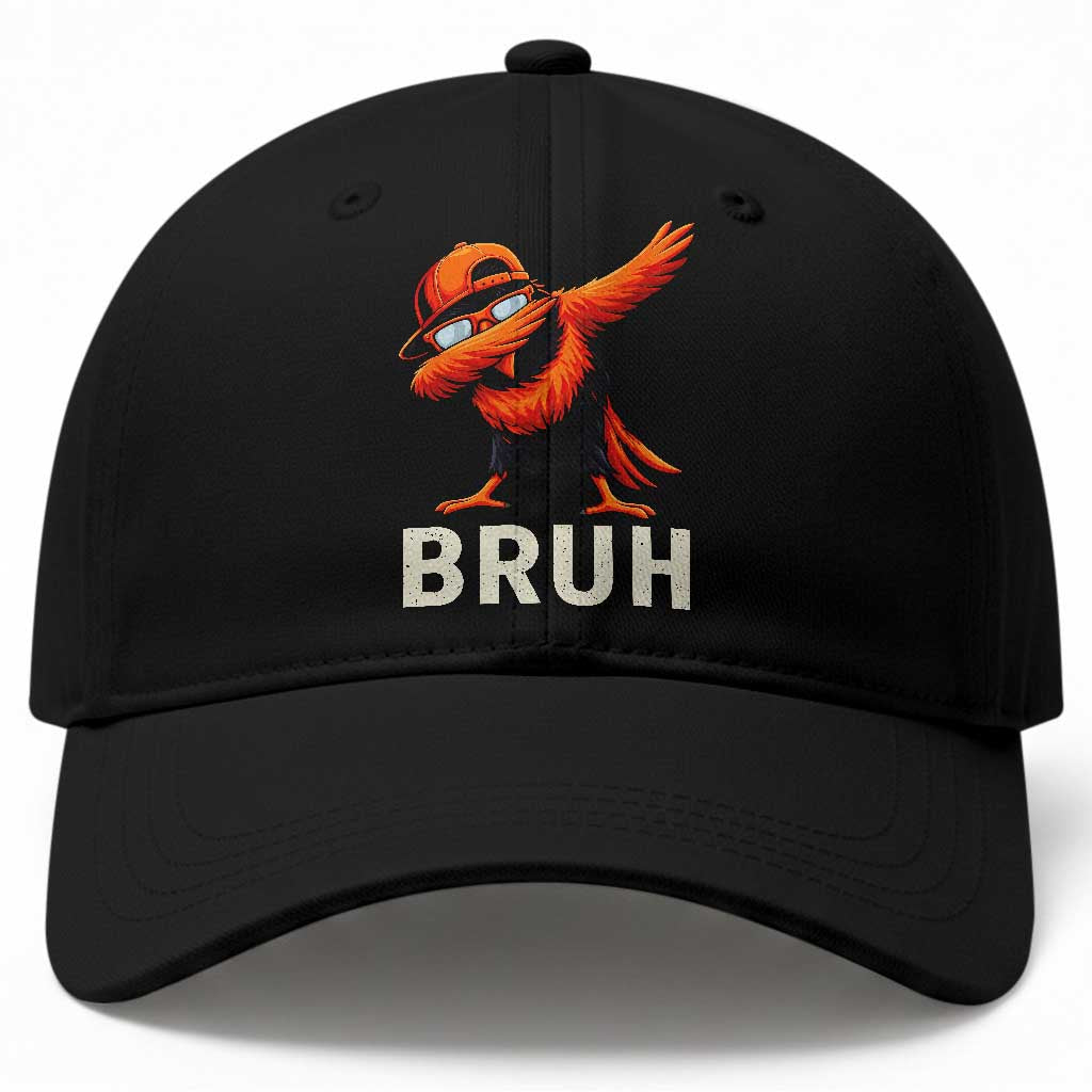 Funny Dabbing Oriole Bird Bruh Baseball Cap Cool Game Day Sports Fan
