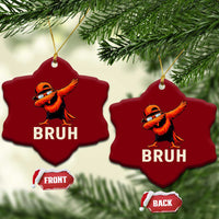 Funny Dabbing Oriole Bird Bruh Ceramic Ornament Cool Game Day Sports Fan