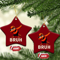 Funny Dabbing Oriole Bird Bruh Ceramic Ornament Cool Game Day Sports Fan
