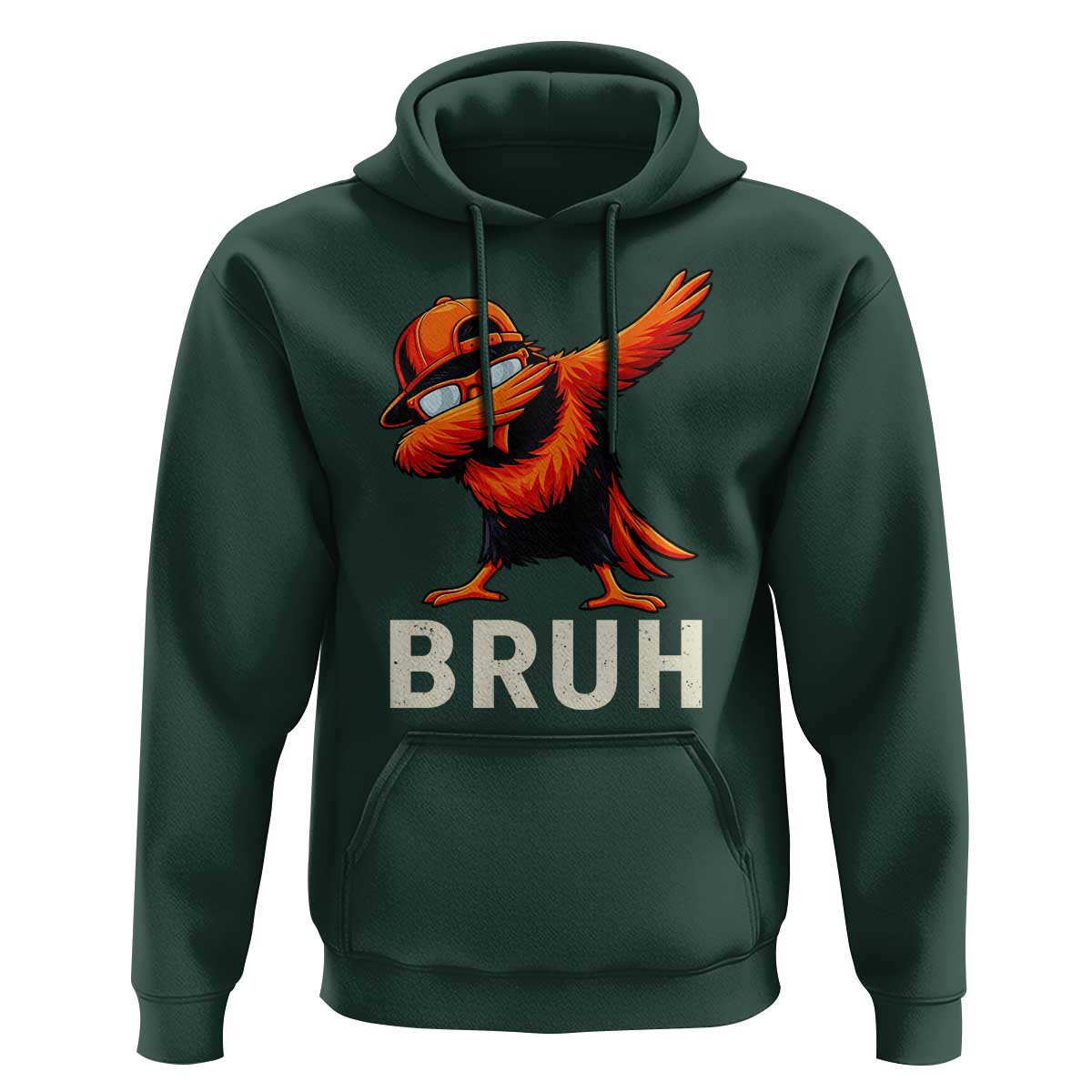 Funny Dabbing Oriole Bird Bruh Hoodie Cool Game Day Sports Fan