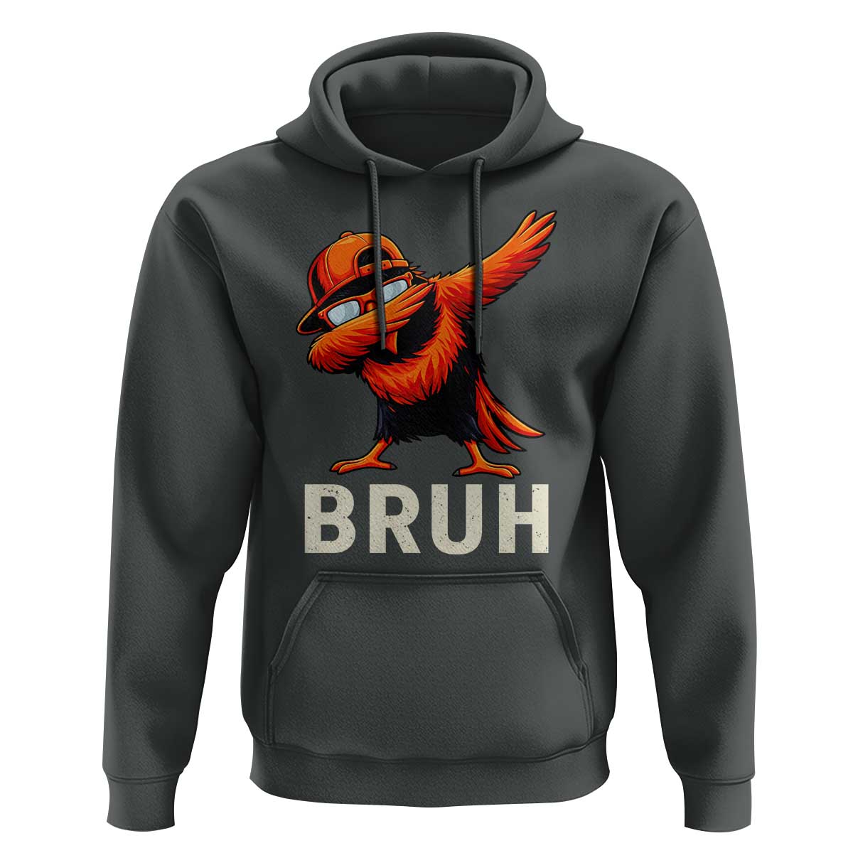 Funny Dabbing Oriole Bird Bruh Hoodie Cool Game Day Sports Fan
