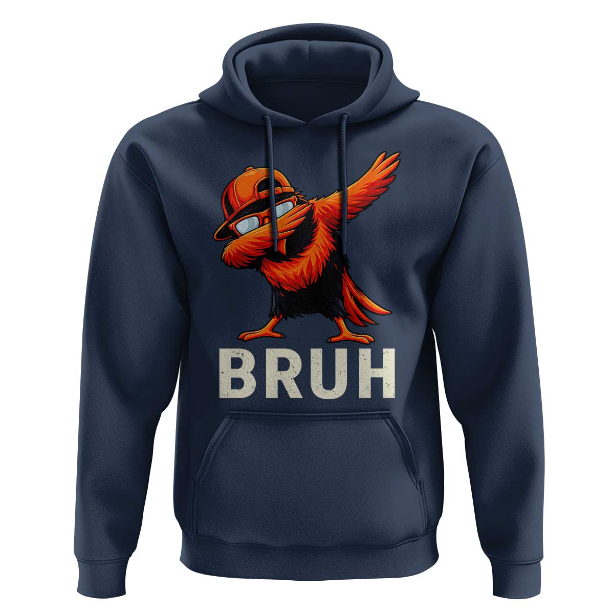 Funny Dabbing Oriole Bird Bruh Hoodie Cool Game Day Sports Fan