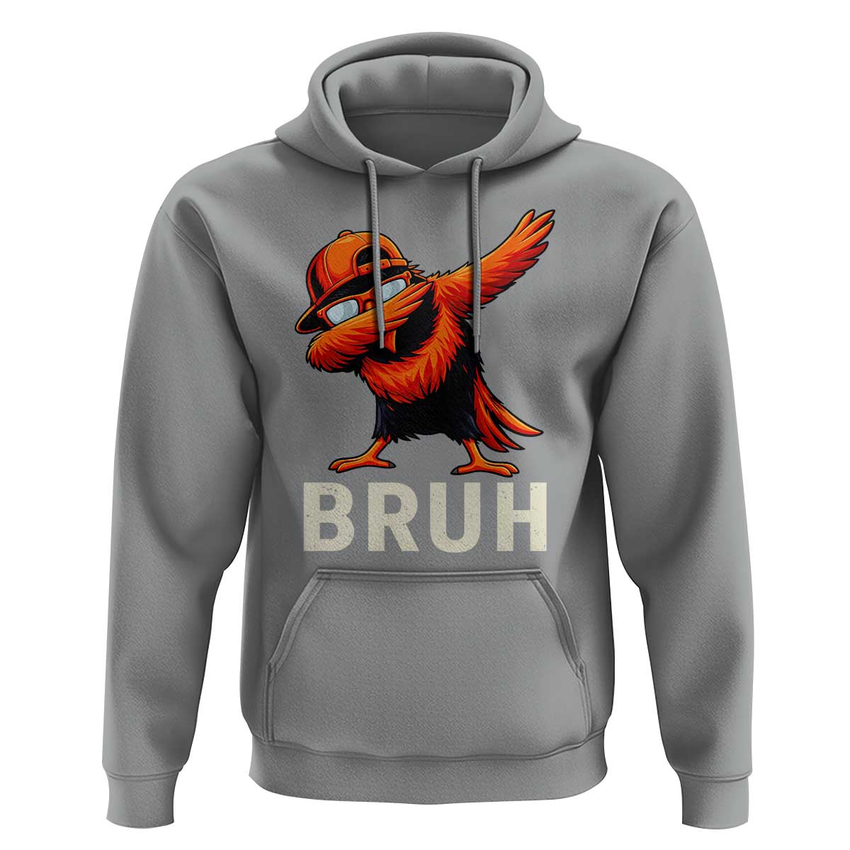 Funny Dabbing Oriole Bird Bruh Hoodie Cool Game Day Sports Fan