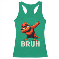 Funny Dabbing Oriole Bird Bruh Racerback Tank Top Cool Game Day Sports Fan
