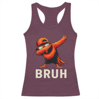 Funny Dabbing Oriole Bird Bruh Racerback Tank Top Cool Game Day Sports Fan
