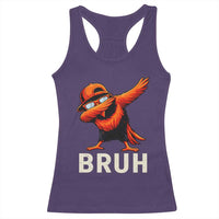 Funny Dabbing Oriole Bird Bruh Racerback Tank Top Cool Game Day Sports Fan
