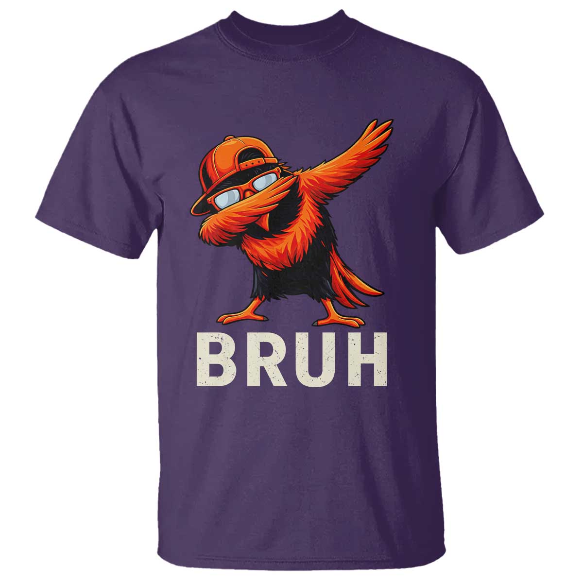 Funny Dabbing Oriole Bird Bruh T Shirt Cool Game Day Sports Fan