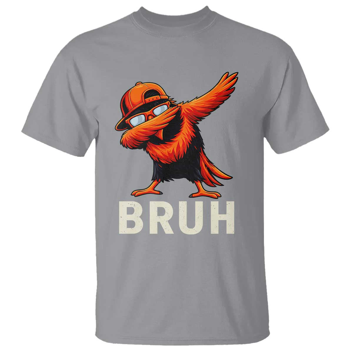 Funny Dabbing Oriole Bird Bruh T Shirt Cool Game Day Sports Fan