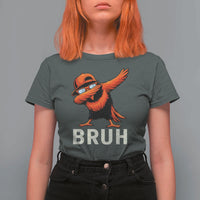 Funny Dabbing Oriole Bird Bruh T Shirt For Women Cool Game Day Sports Fan