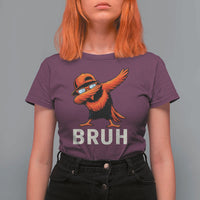Funny Dabbing Oriole Bird Bruh T Shirt For Women Cool Game Day Sports Fan