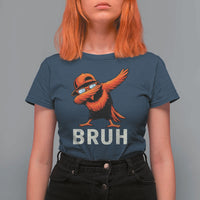 Funny Dabbing Oriole Bird Bruh T Shirt For Women Cool Game Day Sports Fan