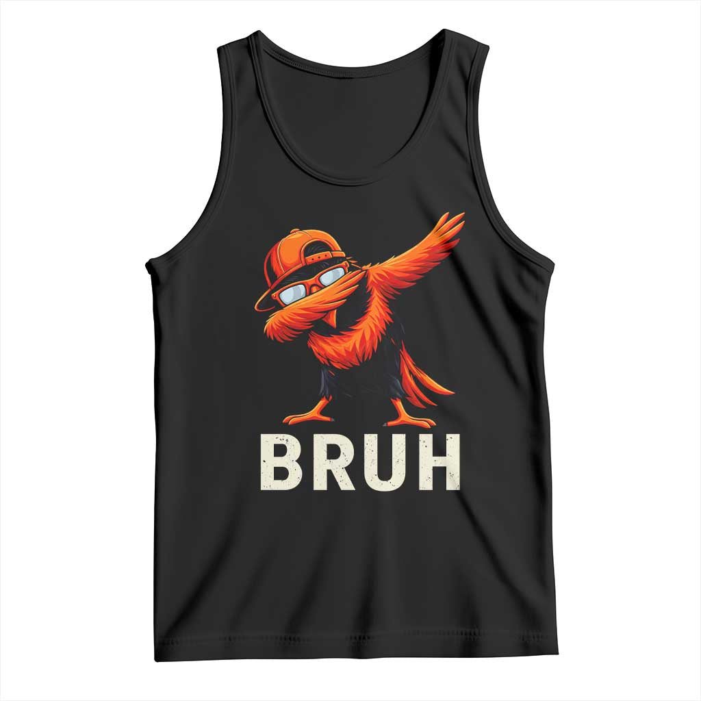 Funny Dabbing Oriole Bird Bruh Tank Top Cool Game Day Sports Fan