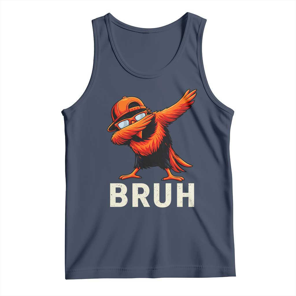 Funny Dabbing Oriole Bird Bruh Tank Top Cool Game Day Sports Fan
