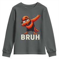 Funny Dabbing Oriole Bird Bruh Youth Sweatshirt Cool Game Day Sports Fan