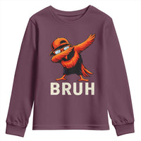 Funny Dabbing Oriole Bird Bruh Youth Sweatshirt Cool Game Day Sports Fan