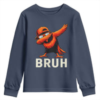 Funny Dabbing Oriole Bird Bruh Youth Sweatshirt Cool Game Day Sports Fan