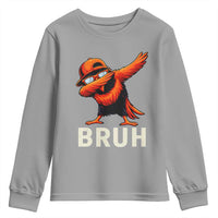 Funny Dabbing Oriole Bird Bruh Youth Sweatshirt Cool Game Day Sports Fan