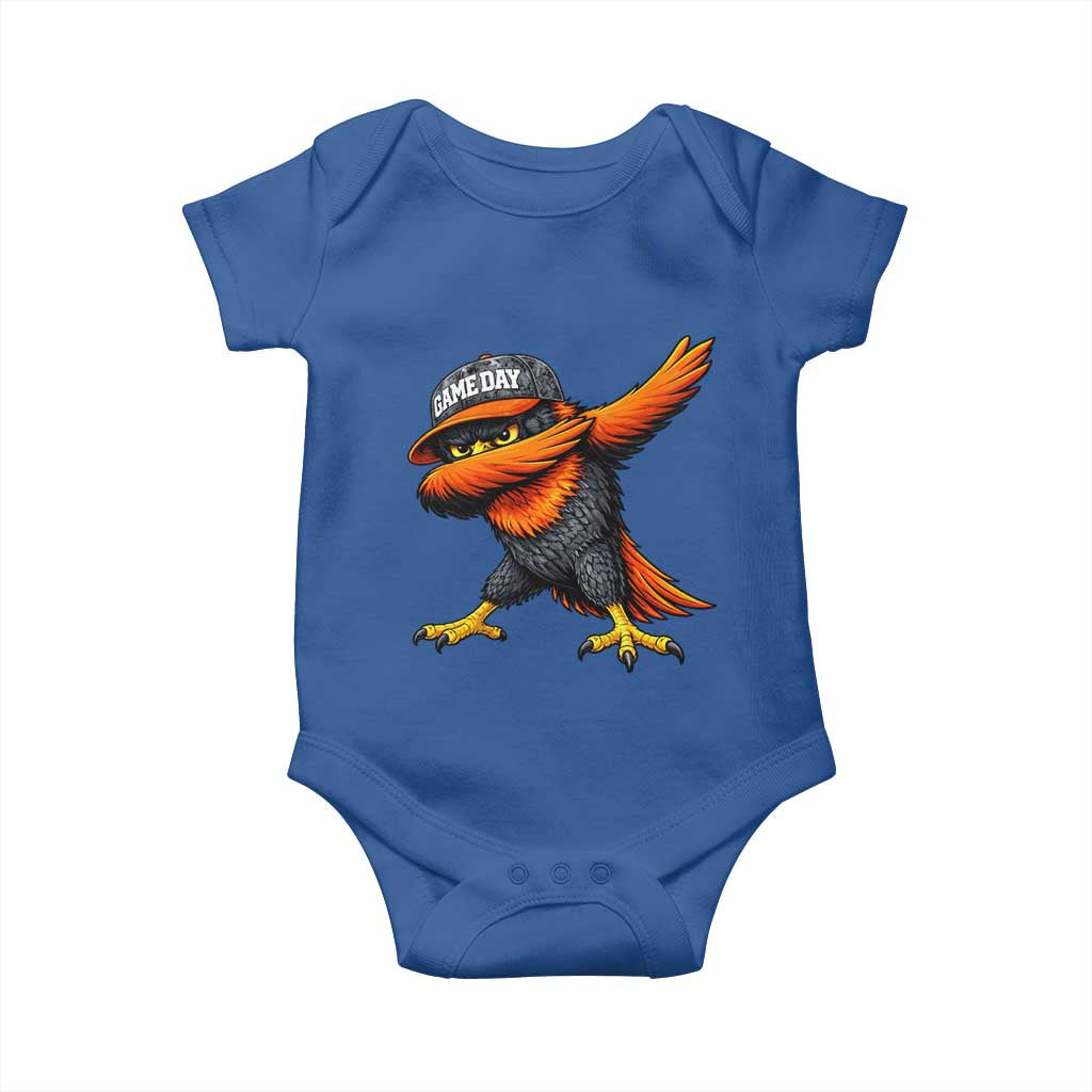 Fierce Oriole Spirit Graphic Baby Onesie Cool Game Day Sports Fan