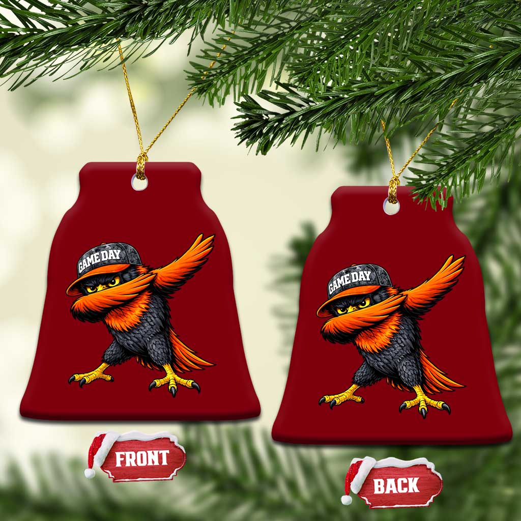 Fierce Oriole Spirit Graphic Ceramic Ornament Cool Game Day Sports Fan