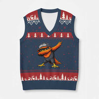 Fierce Oriole Spirit Graphic V-Neck Knit Sweater Vest Cool Game Day Sports Fan