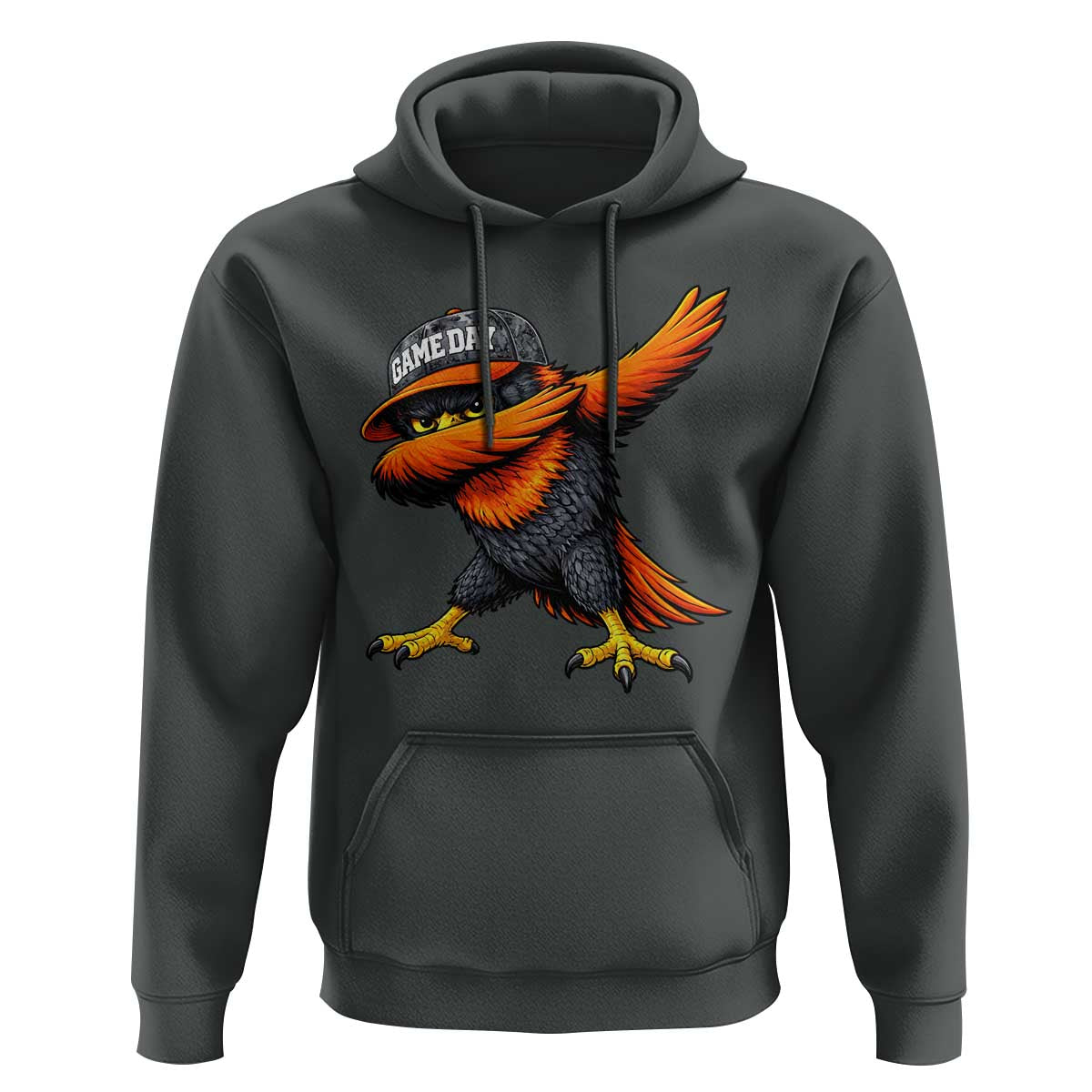 Fierce Oriole Spirit Graphic Hoodie Cool Game Day Sports Fan