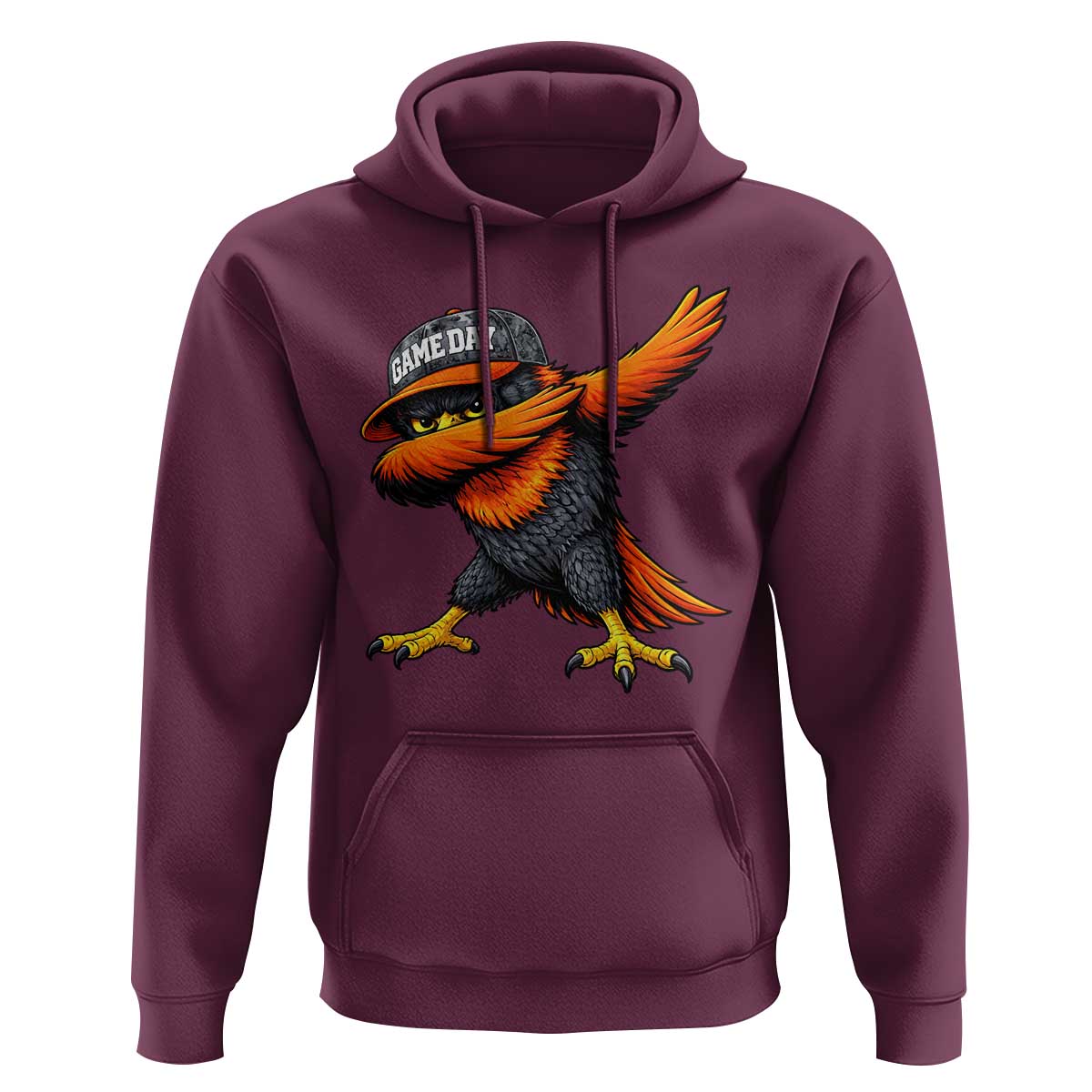 Fierce Oriole Spirit Graphic Hoodie Cool Game Day Sports Fan