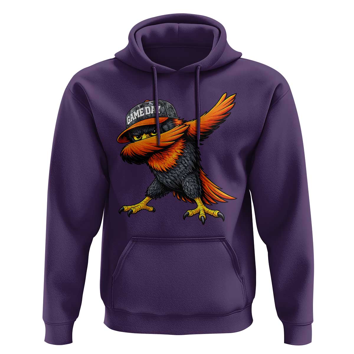 Fierce Oriole Spirit Graphic Hoodie Cool Game Day Sports Fan