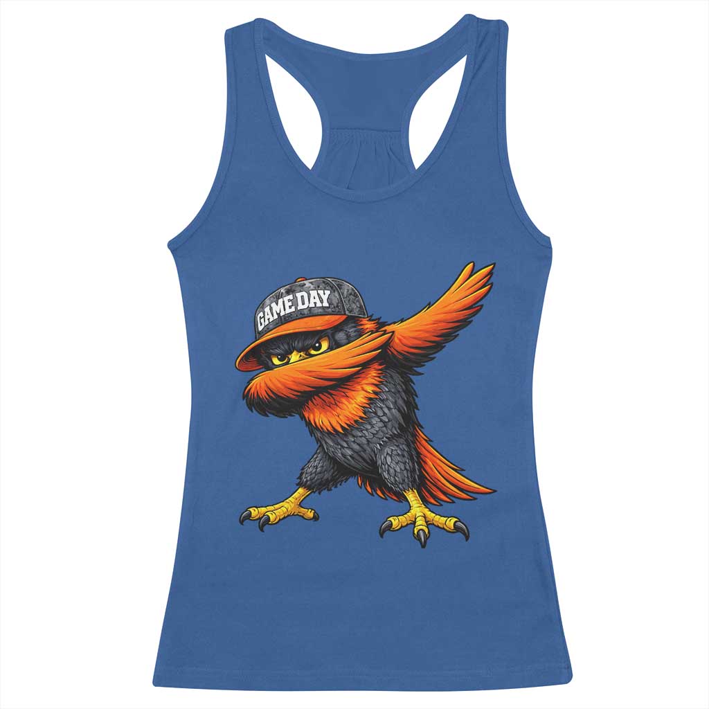 Fierce Oriole Spirit Graphic Racerback Tank Top Cool Game Day Sports Fan