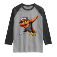 Fierce Oriole Spirit Graphic Raglan Shirt Cool Game Day Sports Fan