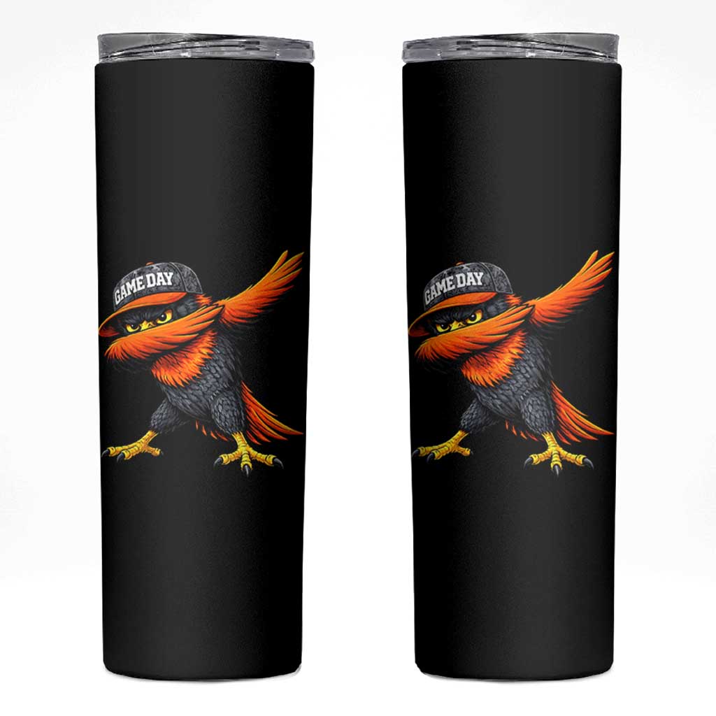 Fierce Oriole Spirit Graphic Skinny Tumbler Cool Game Day Sports Fan
