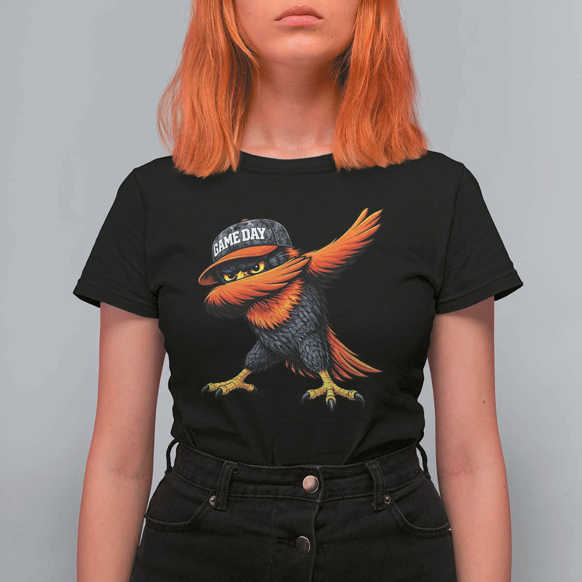 Fierce Oriole Spirit Graphic T Shirt For Women Cool Game Day Sports Fan