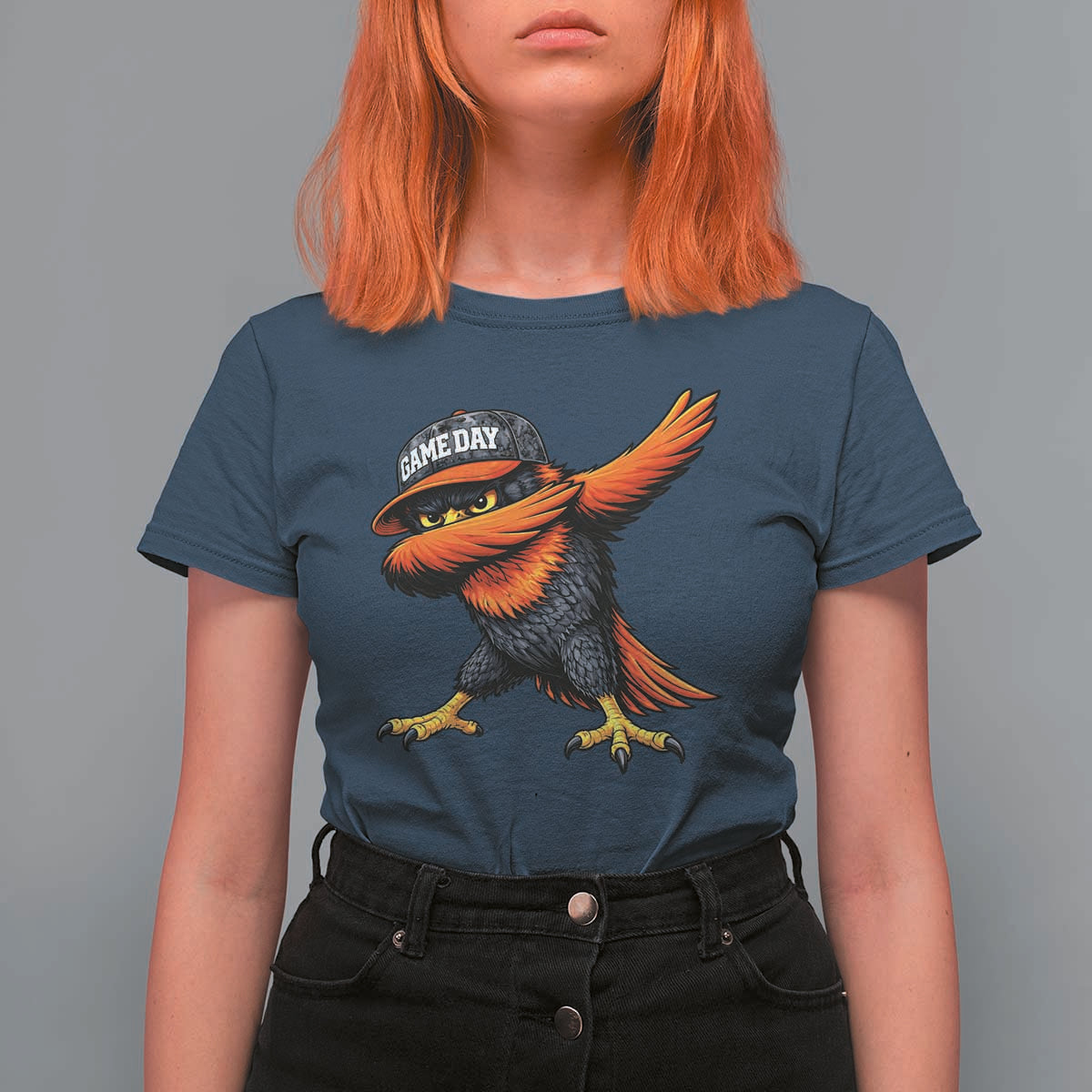 Fierce Oriole Spirit Graphic T Shirt For Women Cool Game Day Sports Fan